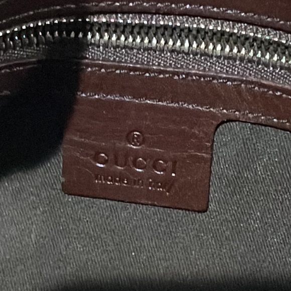 Gucci Horsebit Embossed Leather Hobo Shoulder Bag in Brown - Picture 8 of 9